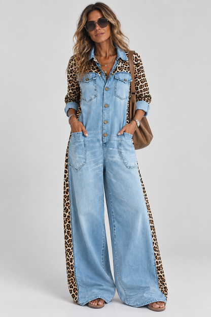 Alessia | Mono Denim Leopard
