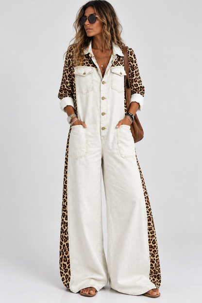 Alessia | Mono Denim Leopard