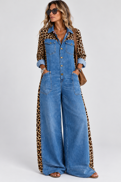 Alessia | Mono Denim Leopard