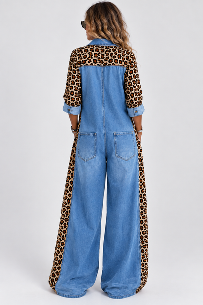 Alessia | Mono Denim Leopard